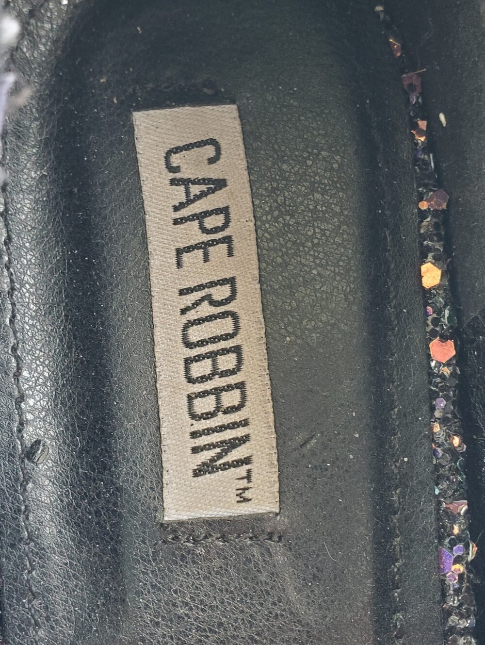 Cape Robbin Black Glitter Sparkel Pins Pointed Toe High Heels US Womens Size 11 - Picture 9 of 10